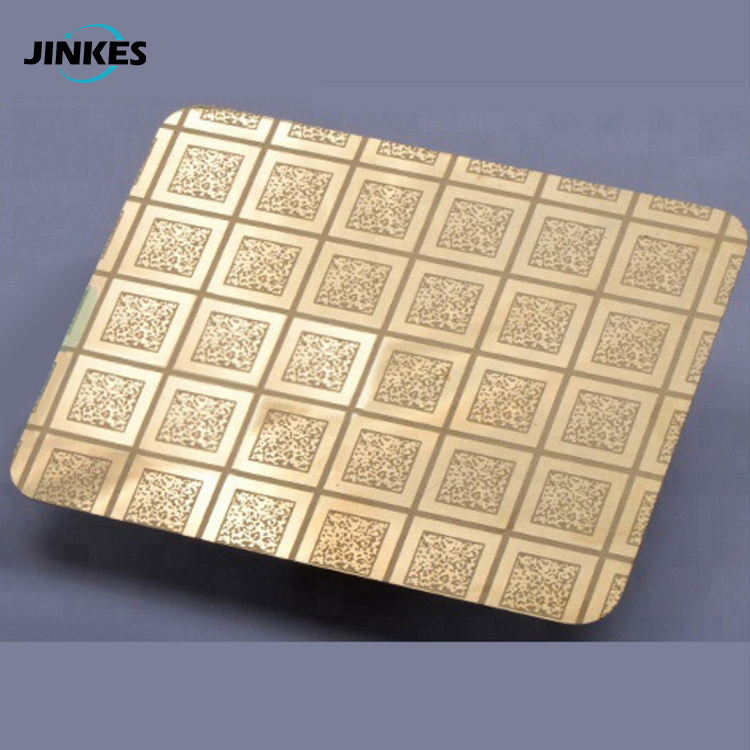 201 304 stainless steel mirror gold etched stainless steel elevator door panel for sale