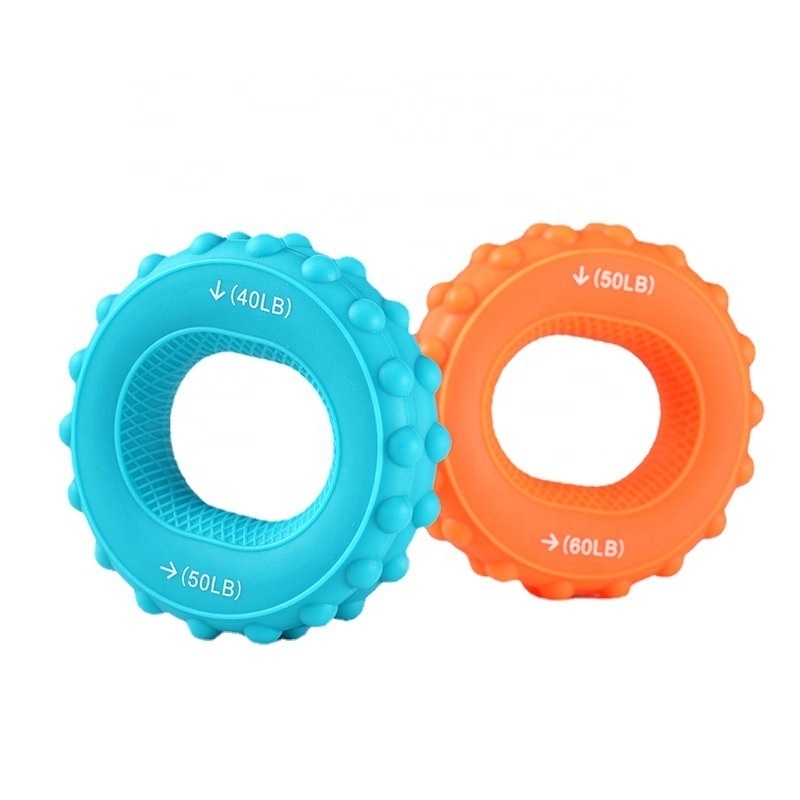 Double Strength Silicone Circle Hand Grip Device Fitness Finger Gripper Wrist Strength Training Resistance Hand Grip Ring