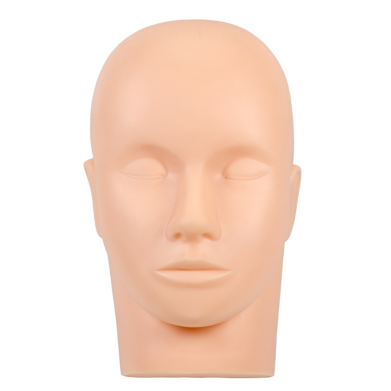 Wholesale Silicone Eyelash Extension Training Mannequin Head Flat Model Practice Training Head