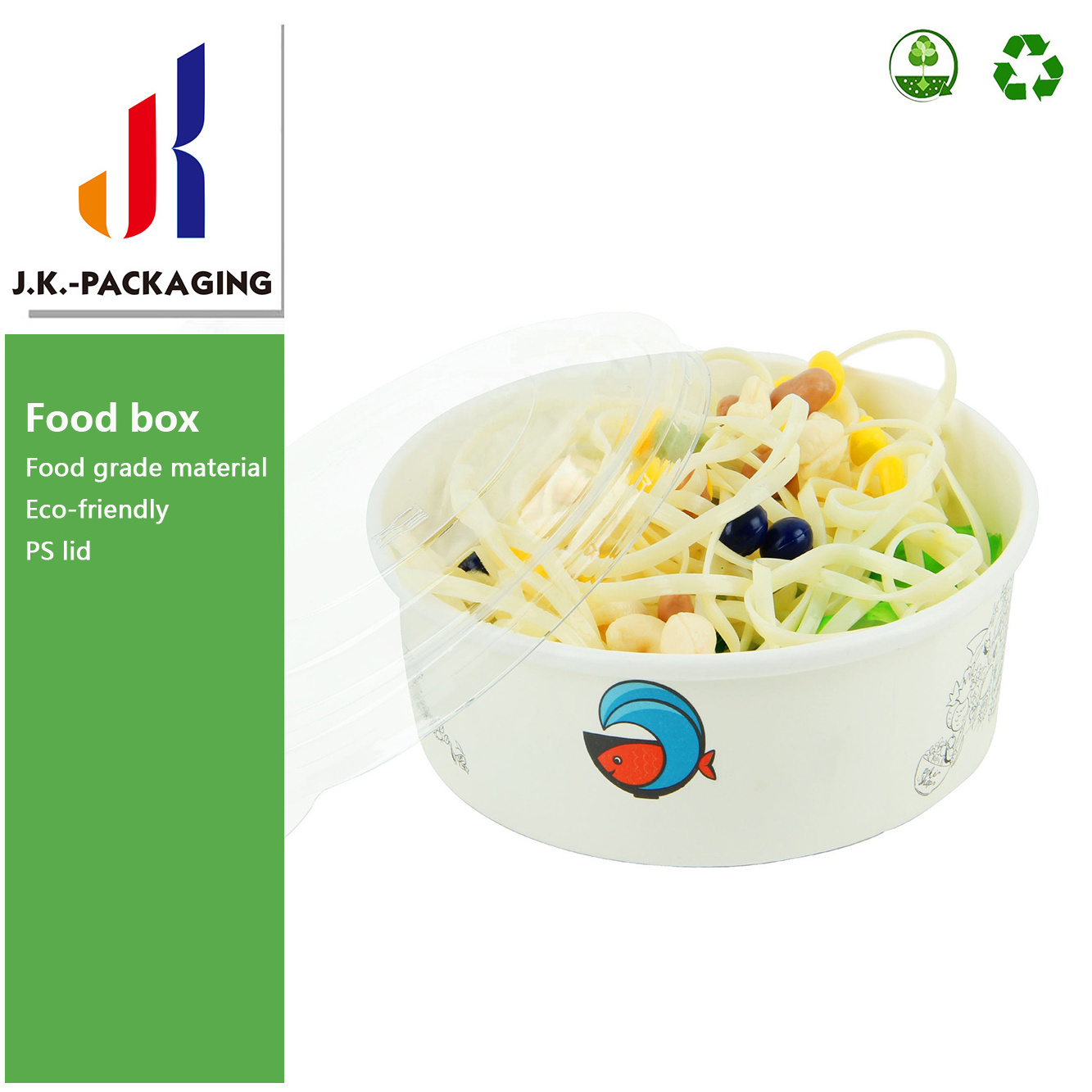 custom print disposable kraft paper salad bowl with lid paper plates bowls food packing containers