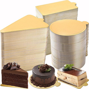 Bestselling food grade mini gold paper mousse cake base with gold disposable circular cake mat in different sizes