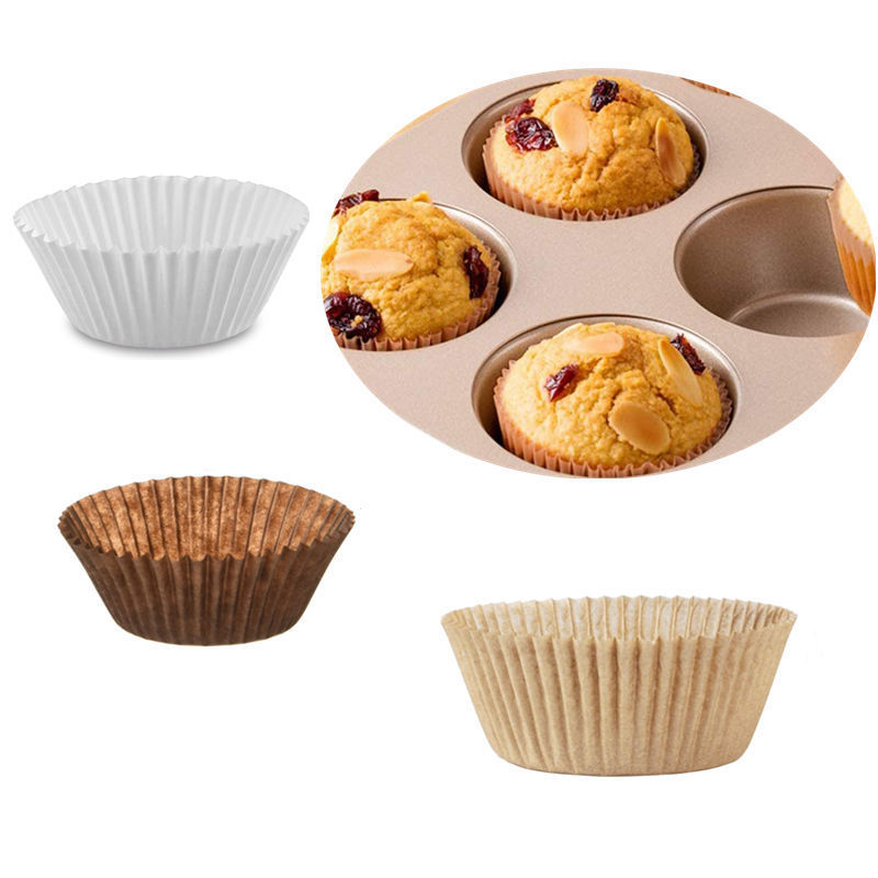 Disposable Mini non-stick oil-free odorless cupcake paper Food Grade baking cup Mini white Black Brown birthday cake liner