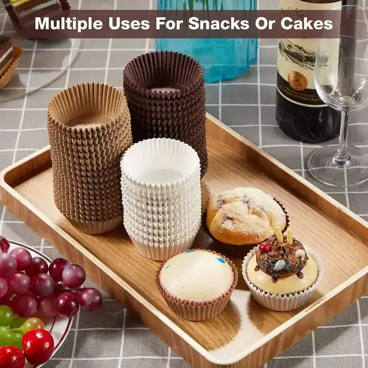 Disposable Mini non-stick oil-free odorless cupcake paper Food Grade baking cup Mini white Black Brown birthday cake liner