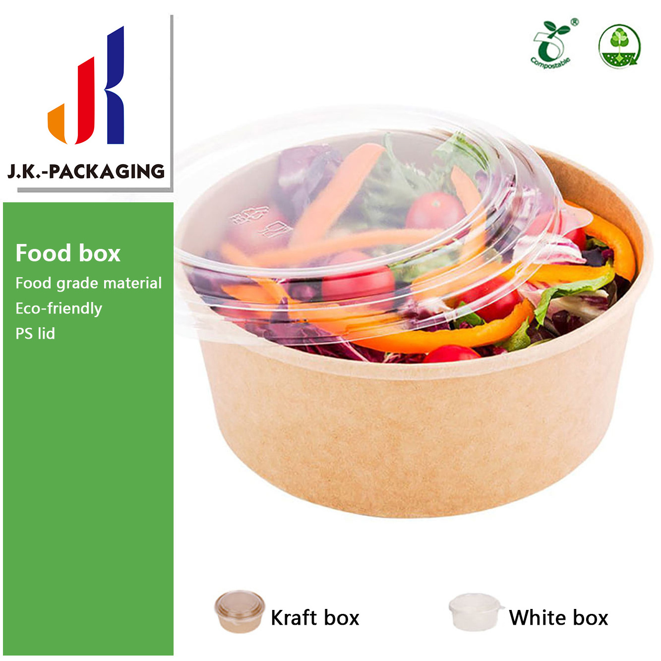 custom print disposable kraft paper salad bowl with lid paper plates bowls food packing containers