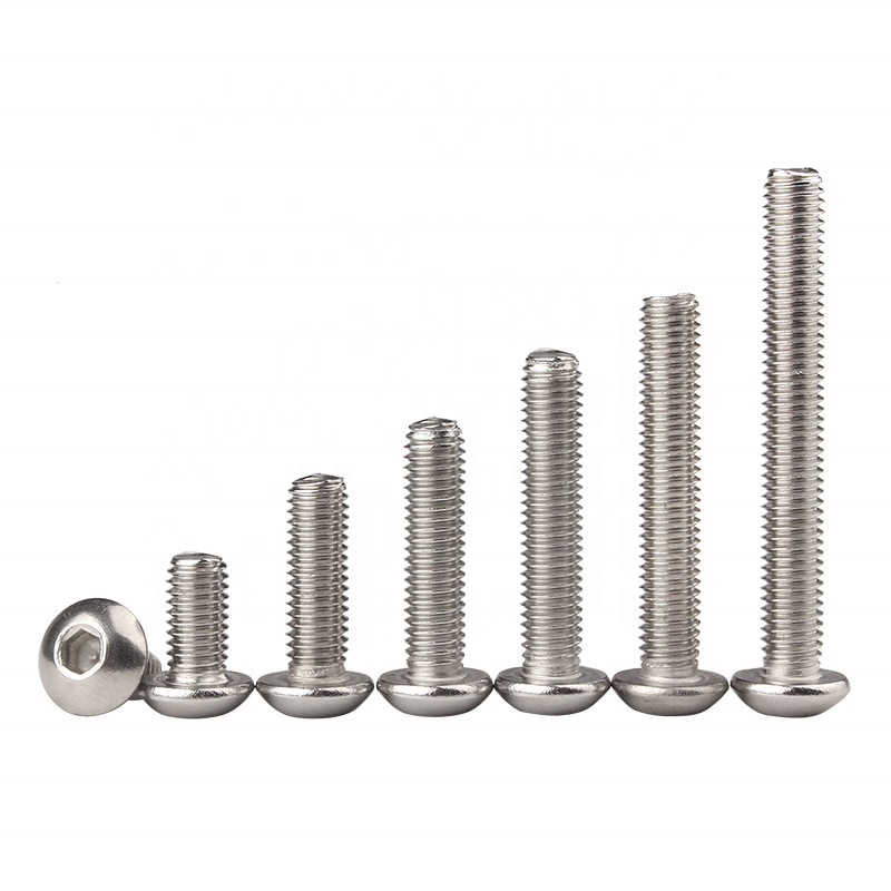 304 Stainless steel round head hexagon screw Pan Bolt Mushroom umbrella head Cup screw machine screws