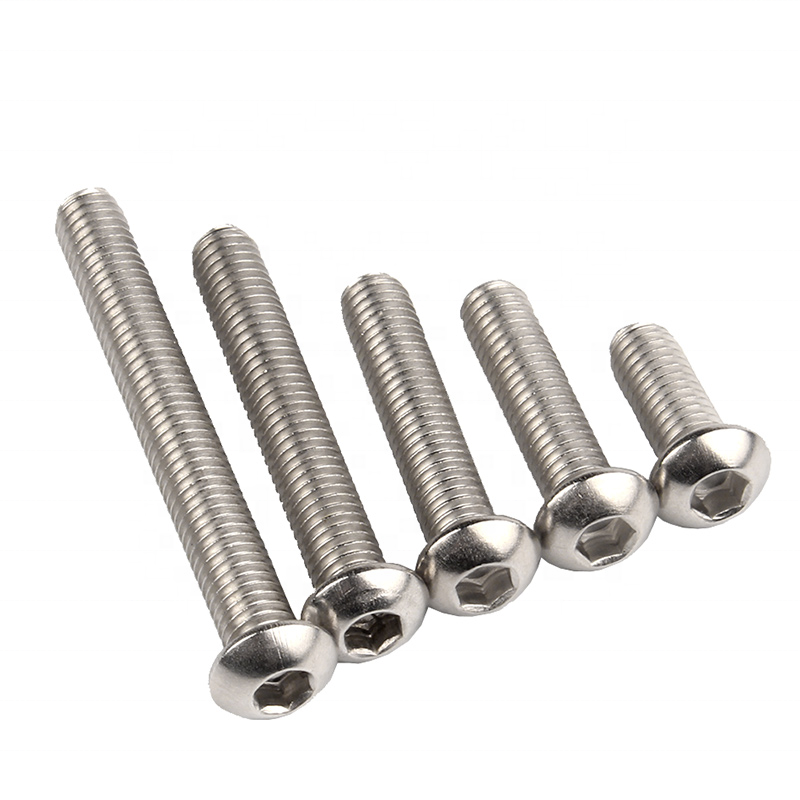 304 Stainless steel round head hexagon screw Pan Bolt Mushroom umbrella head Cup screw machine screws