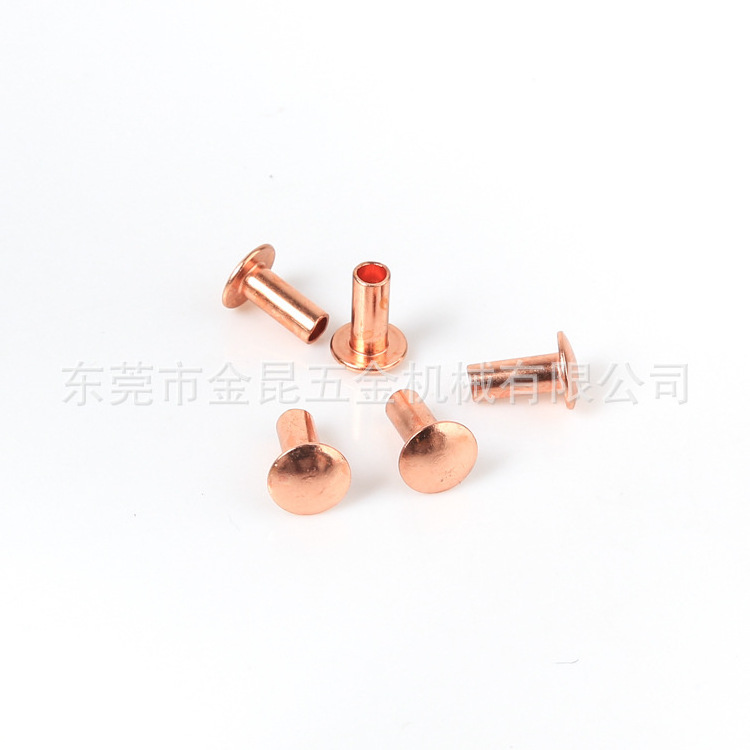 Customized metal revit Helmet Semi-hollow Countersunk Head Rivets Metal Semi Tubular Rivet for Helmet copper rivets for pcb