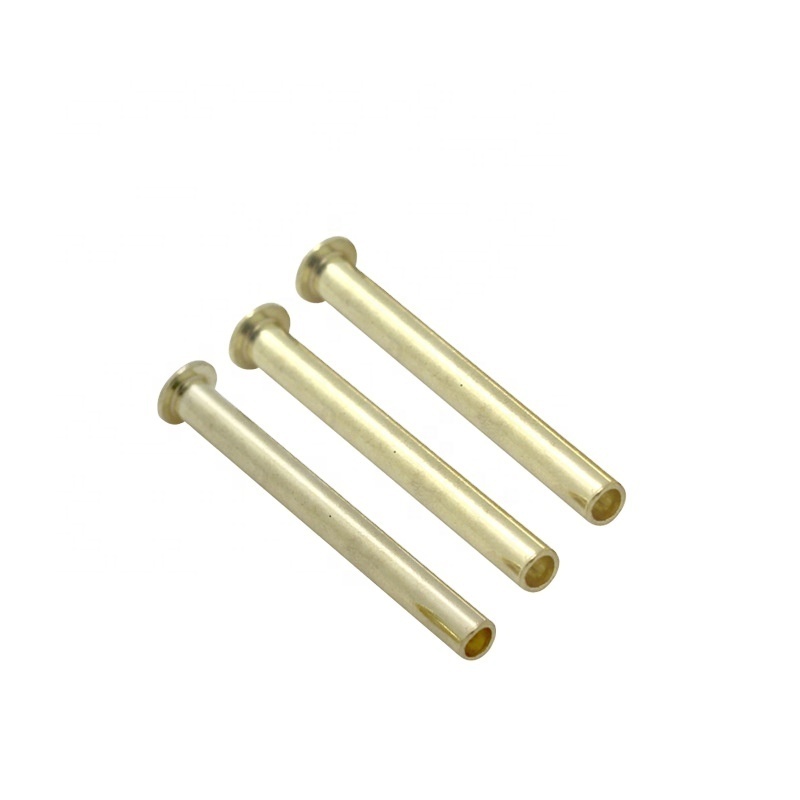 Factory Wholesale Custom Hardware Brass Hollow Toys Rivet Furniture Copper Eyelet Flat Round Head Tubular Rivets