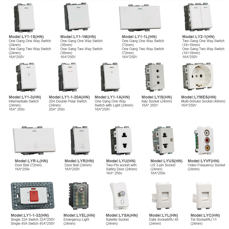 Top Sale Electrical American 20 Amp Switch And Socket 20A Switch Socket Outlet