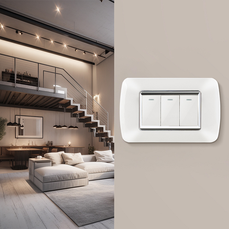 New Product Egyptian South America Standard Home Grey Electrical Light Wall Switches And Sockets