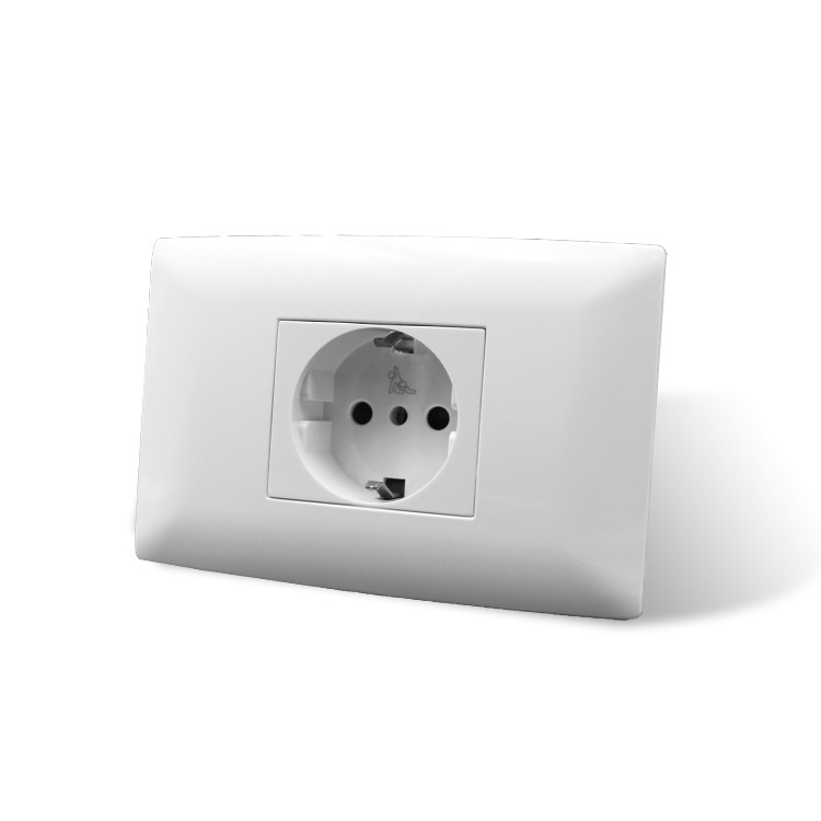 New Design Indoor Africa South America Plug Standard 16A 250V Electric Power Multi Schuko Socket