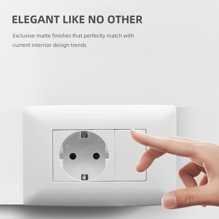 New Model Africa South America Plug Standard 16Amp 250V Electric Power Multi Schuko Wall Socket