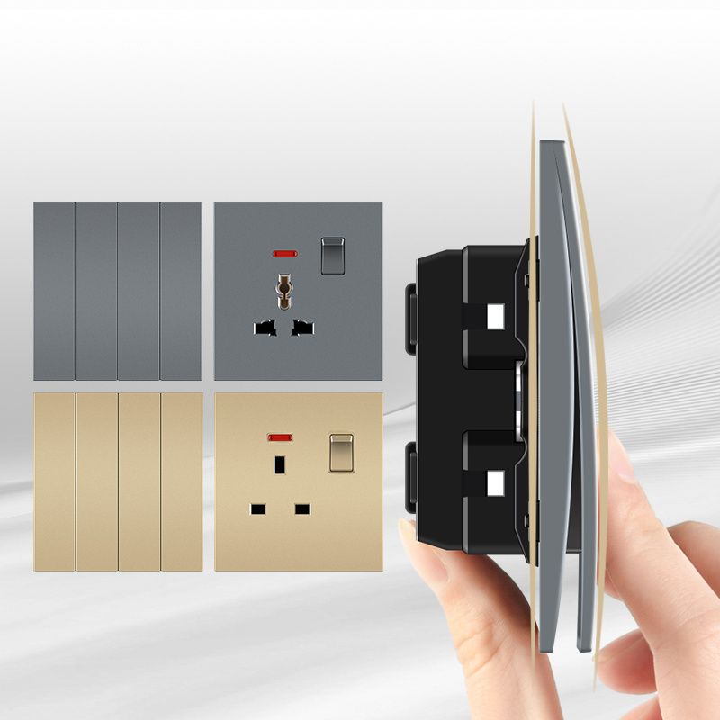 Standard Quality Electrical Wall Switches Modular White Three Gang One Way Switch For Residential