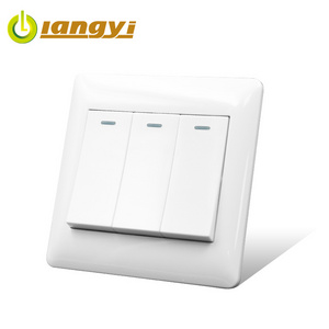 Best Quality ISO Certificated 16A 250V Panel 1 2 3 4 Gang 1 Way Wall Electrical Light Switch