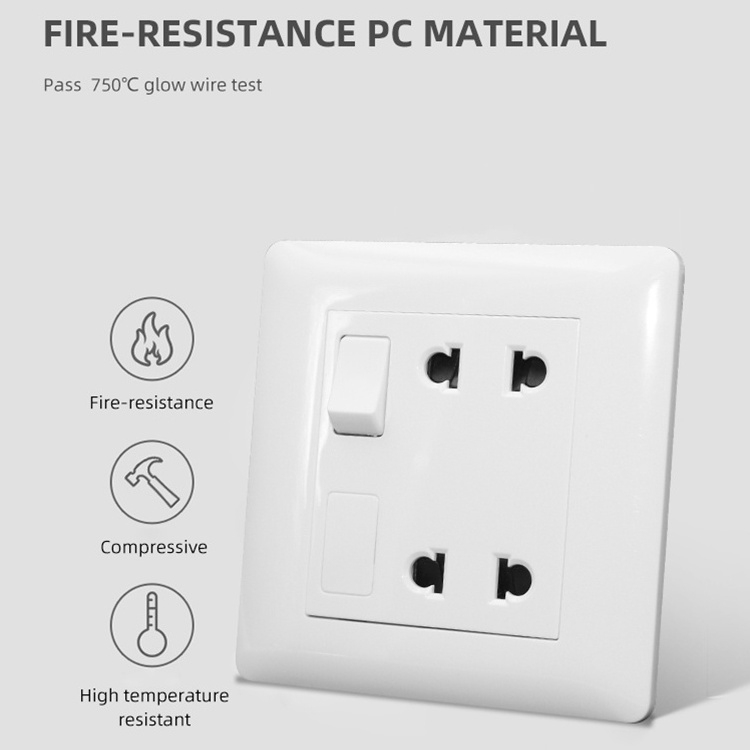 Best Quality ISO Certificated 16A 250V Panel 1 2 3 4 Gang 1 Way Wall Electrical Light Switch