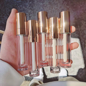 Low Moq Chubby Empty Rose Gold Lip Gloss Container Tubes Unique Clear Lipgloss Tubes Lipstick Container