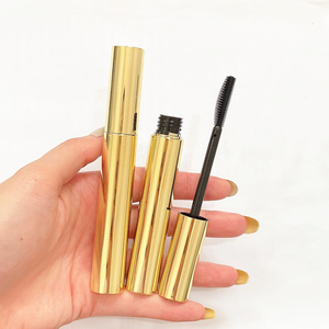 Customizable Pink Blue Gold Mascara Tubes With Brush Plastic 12ML Round Eyelash Tube Makeup Eyeliner Bottles