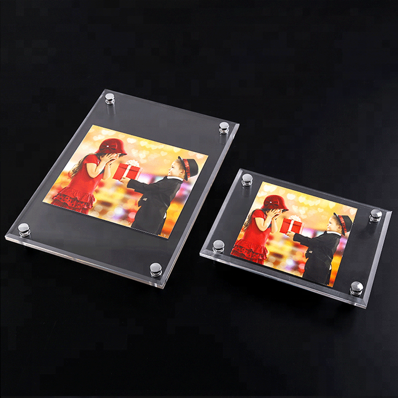 Customized Block Factory Cheap 4x6 5x7 8x10 Clear Acrylic Magnetic Photo Frame