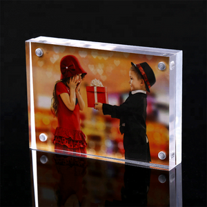 Customized Block Factory Cheap 4x6 5x7 8x10 Clear Acrylic Magnetic Photo Frame