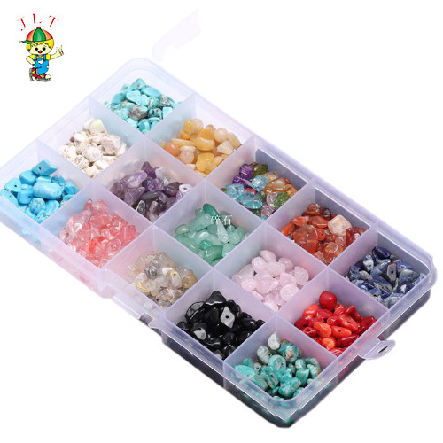 Wholesale Multi Color Natural Stone Stackable Beaded Bracelet Set Irregular Crystal Stone Beads for Bracelet Making