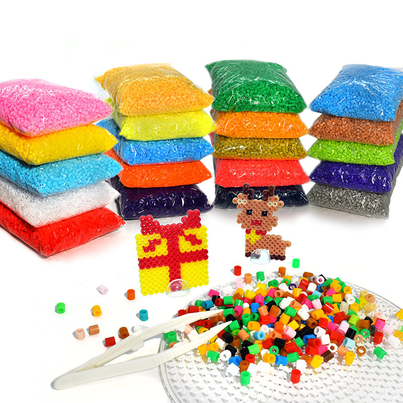 57 color plastic perler beads bulk diy perler toy wholesale 5mm non-toxic hama beads for kids