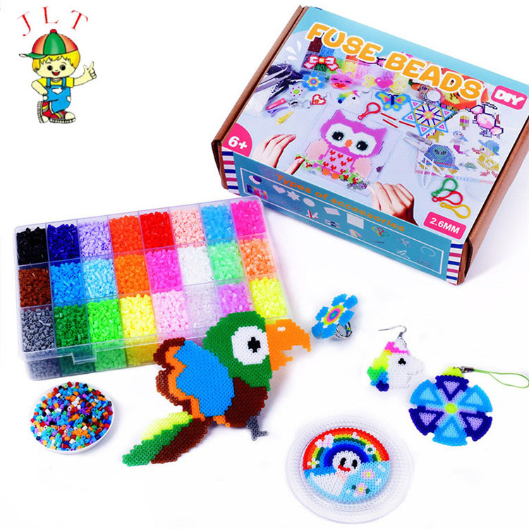 Children's Fun Toys Magic Diy Toys Crafts Children Colorful Magic Beads Set 2.6mm Hama Beads