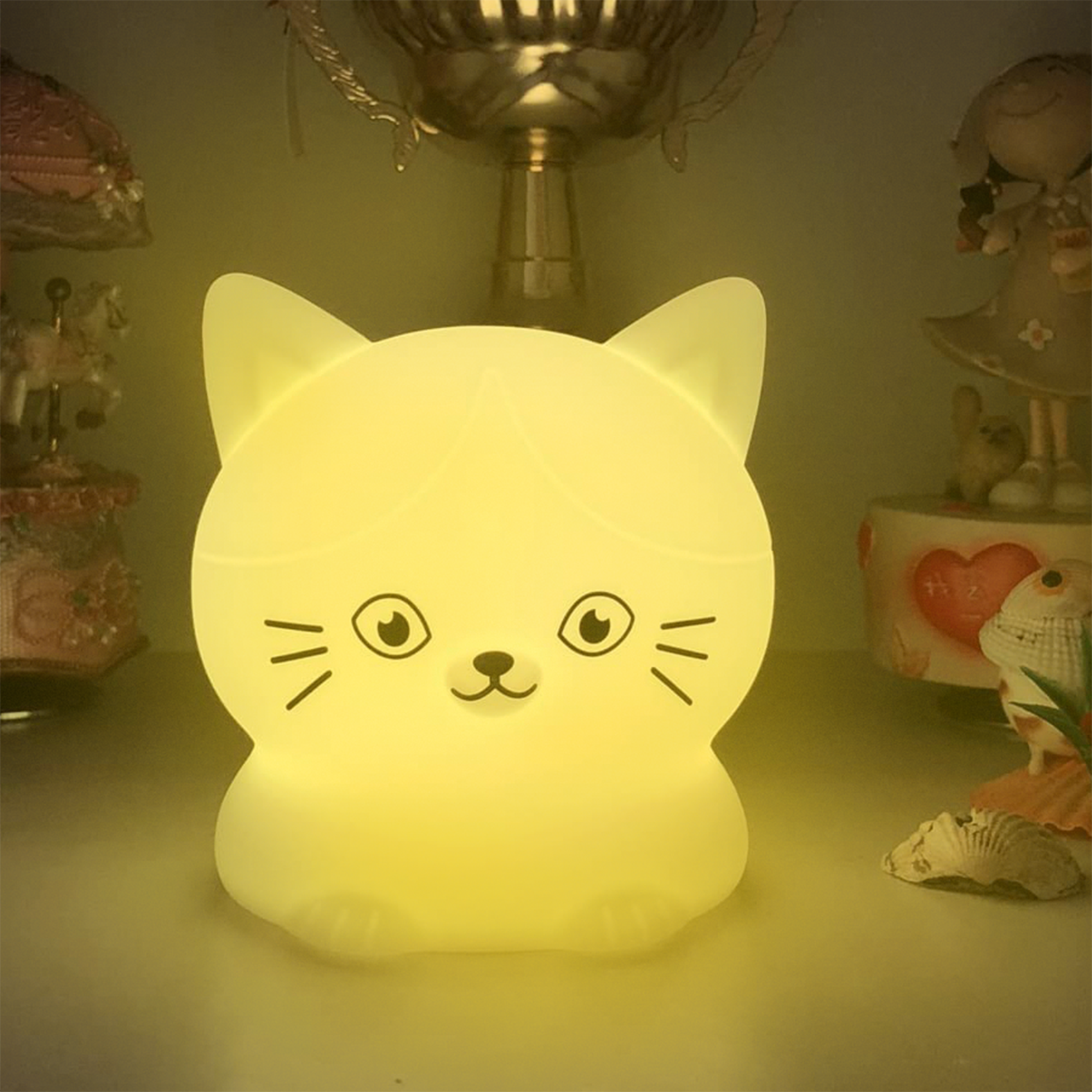 Cat LED Light Daily Guided Breathing to Help Calm & Focus Your Mind Night Light Improves Sleep Quality Cute Little Light Buddy