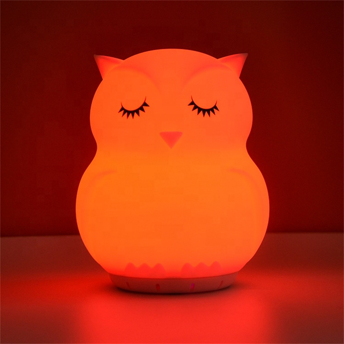 Hot Sell Music Lamp Owl Design ABS+Silicone Led light small speaker portable wireless speaker