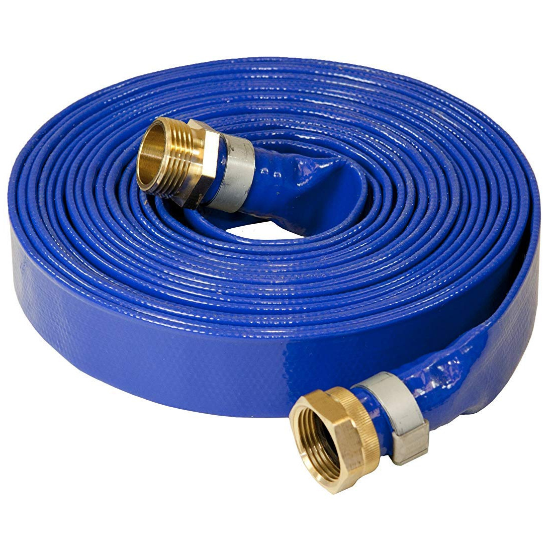 TOP QUALITY PVC BLUE LAY FLAT DISCHARGE WATER HOSE PIPE 1 2 3 4 5 6 8 10 12 14 16 INCH FOR POOL PUMP FARM AGRICULTURE IRRIGATION