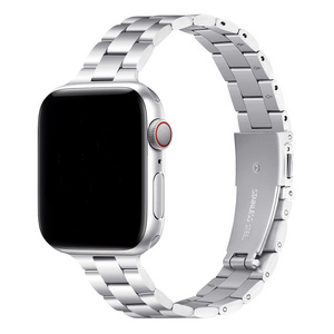 Thin metal strap for Apple Watch 41 40 38 42 44 45 49mm, ultra -thin stainless steel  bracelet belt suitable for iWatch Se Woman