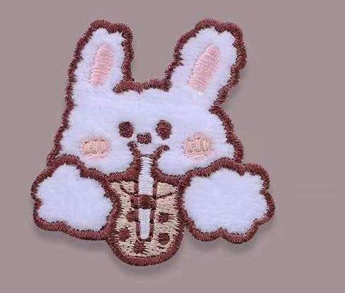 Plush Bear Embroidered Down Jacket Patch No Trace Sewing Dress Patch Fashion Patch