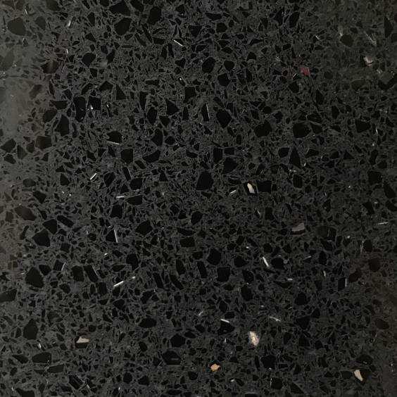 Black mirror quartz stone for kitchen countertop bar counter sparkle black with mirror quartz slab stone factory