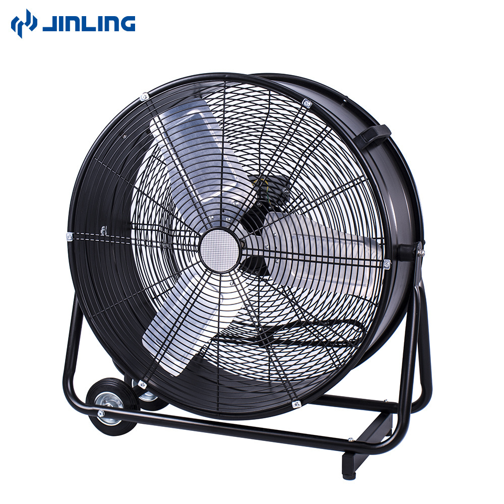 24'' 600mm thin design Rolling tilting heavy duty cooling air industrial blower drum fan 120V