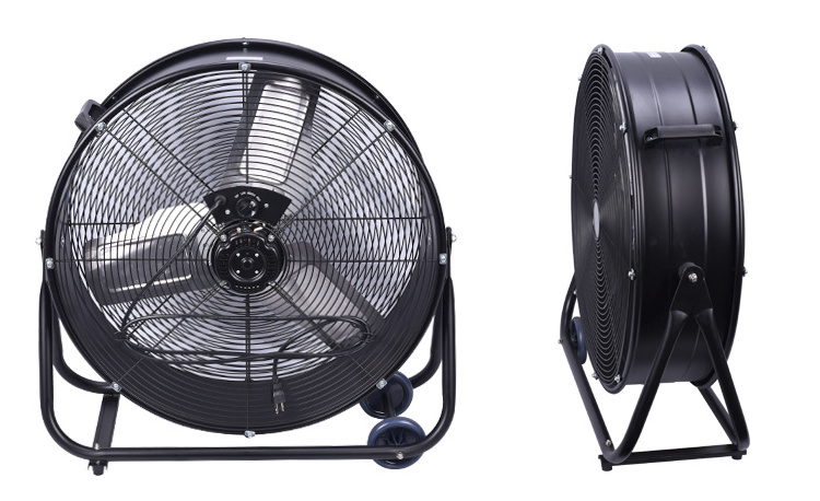 24'' 600mm thin design Rolling tilting heavy duty cooling air industrial blower drum fan 120V