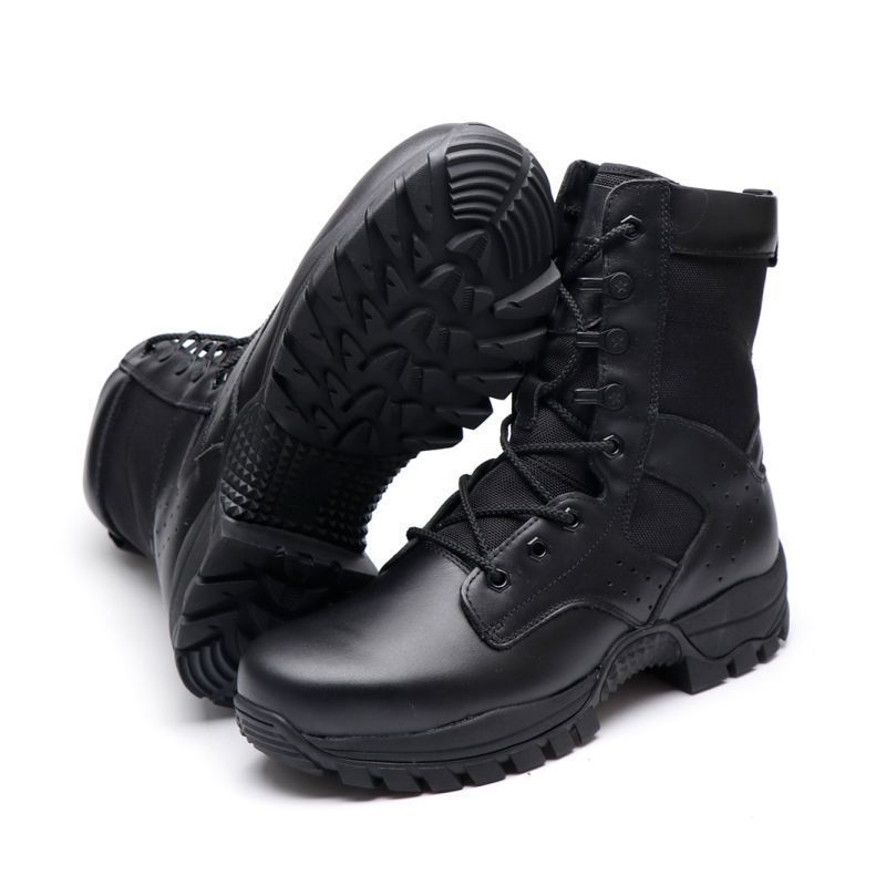 Factory wholesale long leather outdoor boots for men genuine big head boots for men