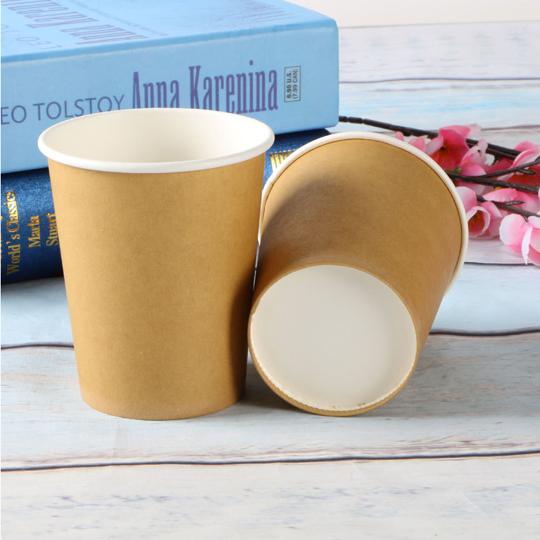 Yiwu Cheap Single Wall Paper Cup 8/12/16 Oz Disposable Beverage Coffee Cup