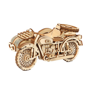 three-wheeled motorcycle jigsaw model kit 3d wooden Tricycle puzzle for adults