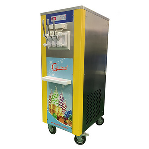 18-22L/H commercial 3 flavors desktop stainless steel home used soft serve ice cream machine for sale