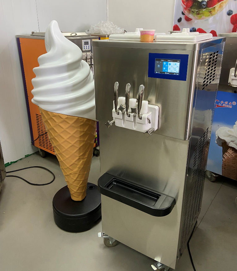 portable floor top soft serve ice cream machine three flavors soft ice cream vending machine