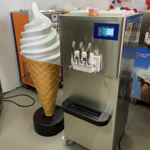 portable floor top soft serve ice cream machine three flavors soft ice cream vending machine