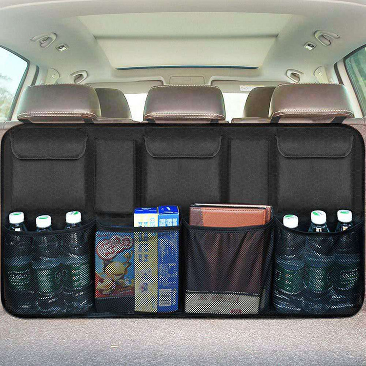 Large capacity oxford collapsible multi pockets car suv trunk storage bag organizer