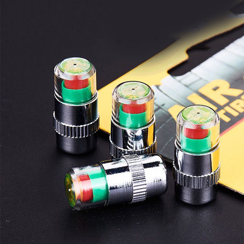 Car Auto Tire Pressure Monitor Stem Caps Sensor Kit Pressure Indicator 2.2bar Tire Valve Cap For Universal Cars