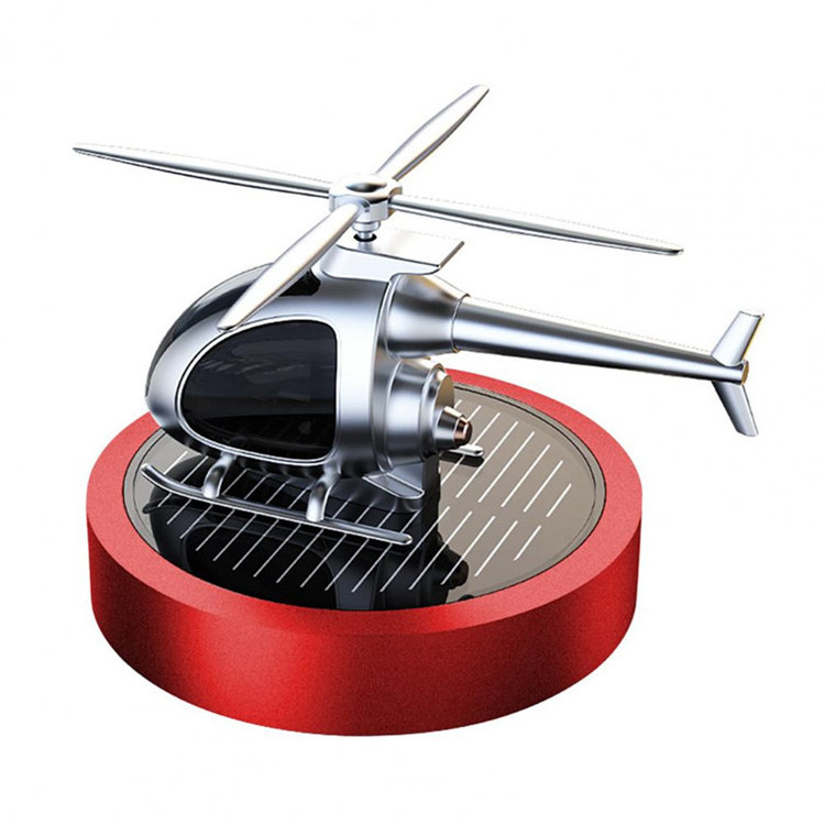 Solar Aircraft Perfume Car Rotating Aromatherapy Helicopter Perfume Ornament Car Air Freshener