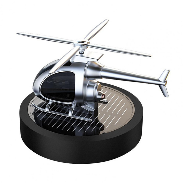 Solar Aircraft Perfume Car Rotating Aromatherapy Helicopter Perfume Ornament Car Air Freshener