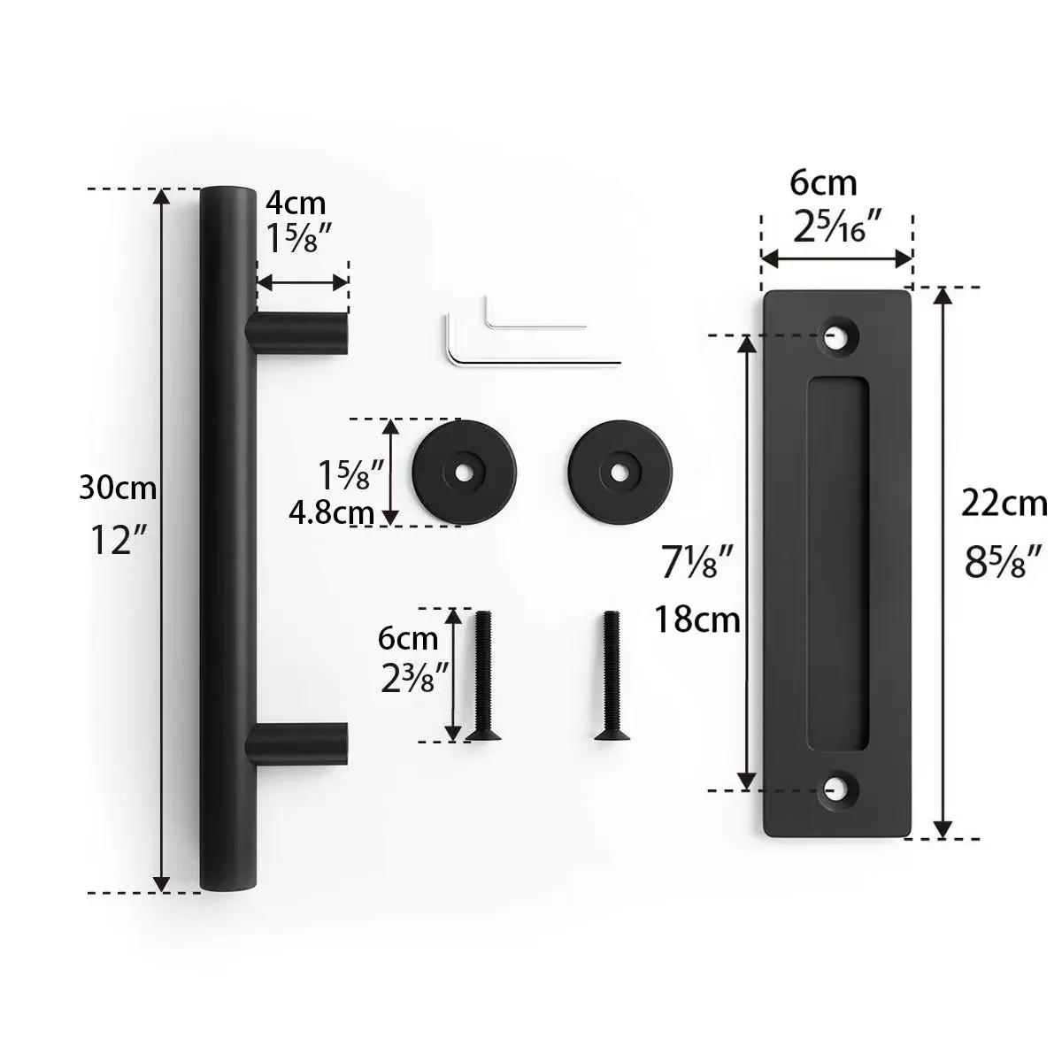 Modern Design Furniture Push-Pull Handle with Plate for Sliding Barn Door Solutions for Graphic Design Projects