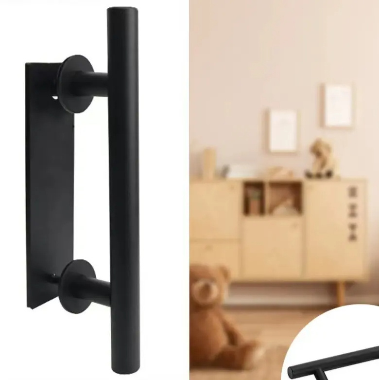 Modern Design Furniture Push-Pull Handle with Plate for Sliding Barn Door Solutions for Graphic Design Projects