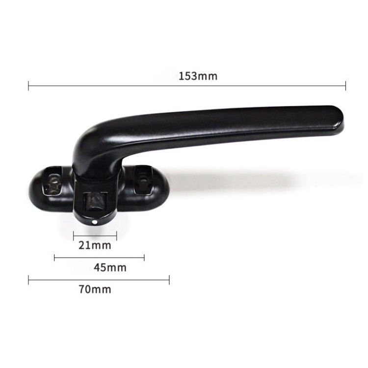 Top quality 7 shape aluminium casement window lock handle for window hardware most popular single point handle