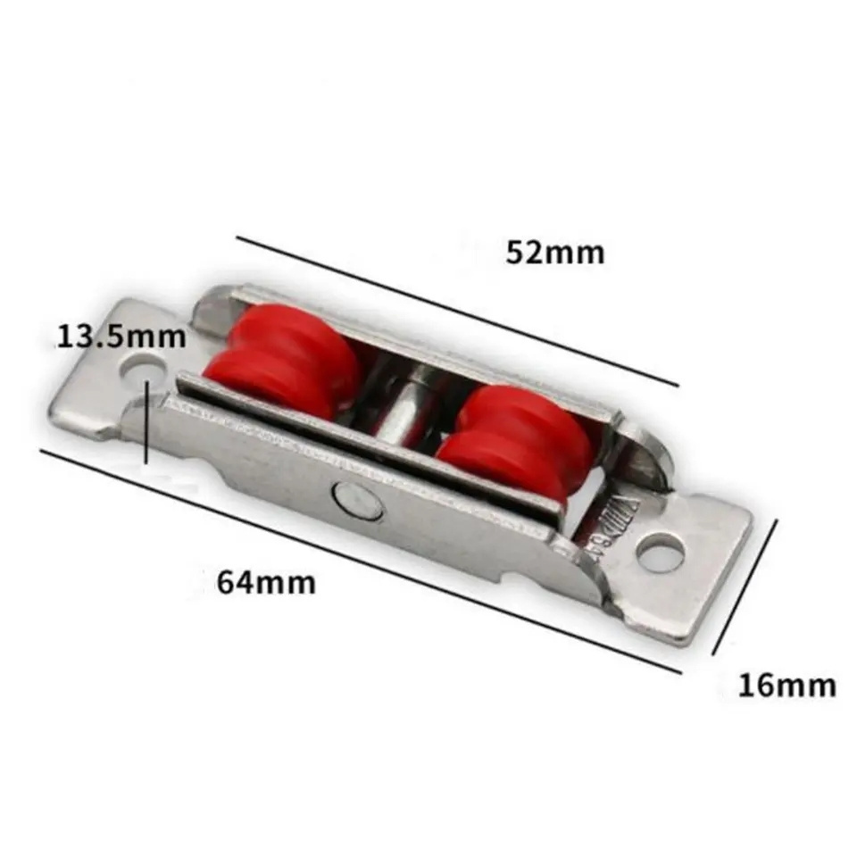 14/16mm UPVC stainless steel door and window nylon pulley push pull double U-groove wheel push window roller shutter roller