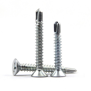 Carbon Steel Stainless Steel 201/304/410 GB DIN Cross Recessed Countersunk Head Self Drilling Screw