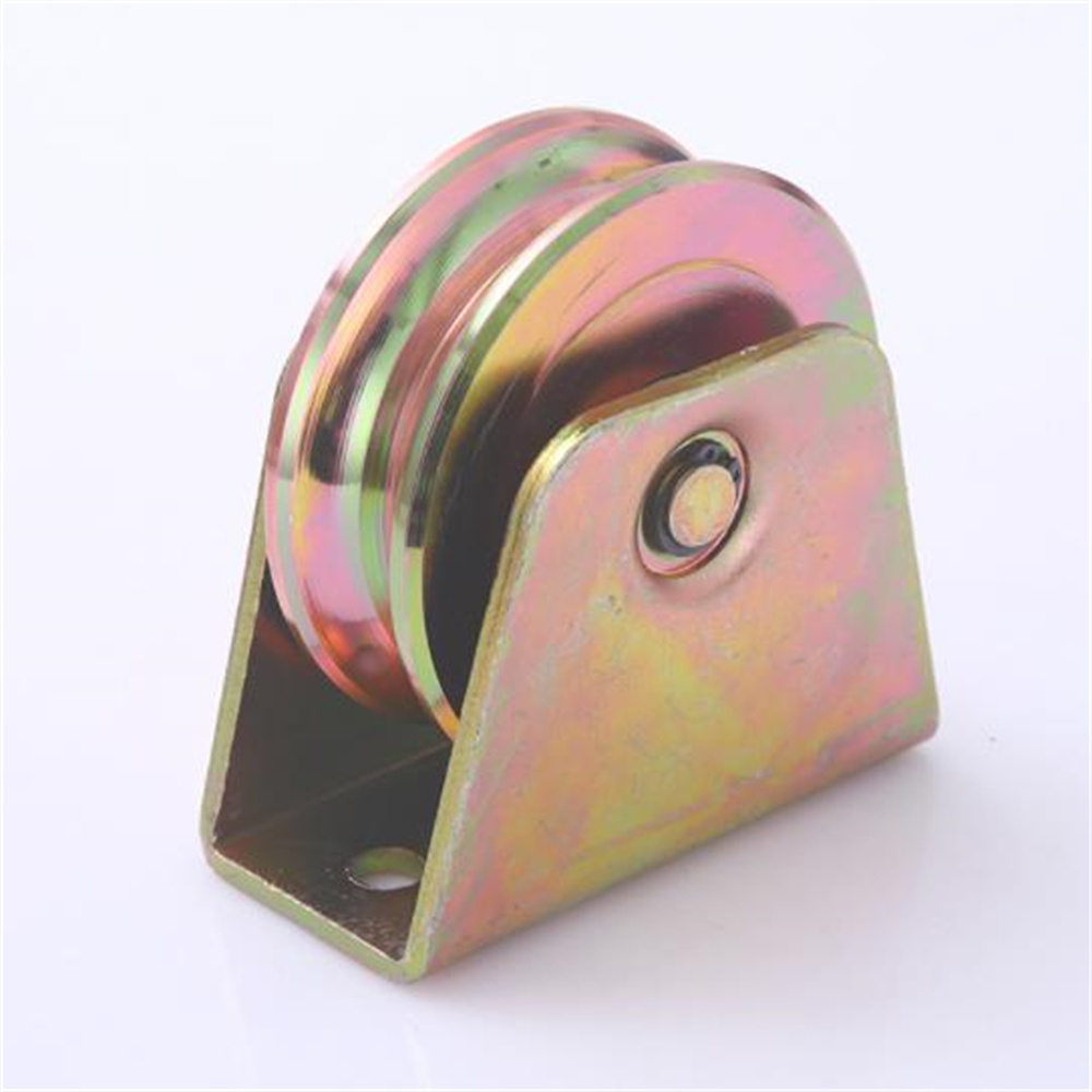 Custom Size 30-100 mm Diameter Sliding Gate Heavy Duty Roller Sliding Pulley U/V/Y Groove Wheels with Bearings Color Zinc